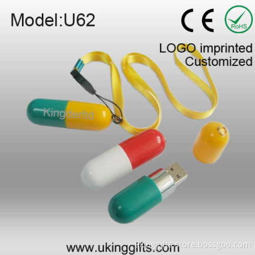 Plaastic Capsule USB Flash Pen Drive with USB Flash Disk